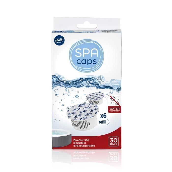 Recambios GRE SPA CAPS para desinfección de spas hinchables - Sin cloro - 6 cápsulas 2 Recambios GRE SPA CAPS para desinfección de spas hinchables - Sin cloro - 6 cápsulas 2