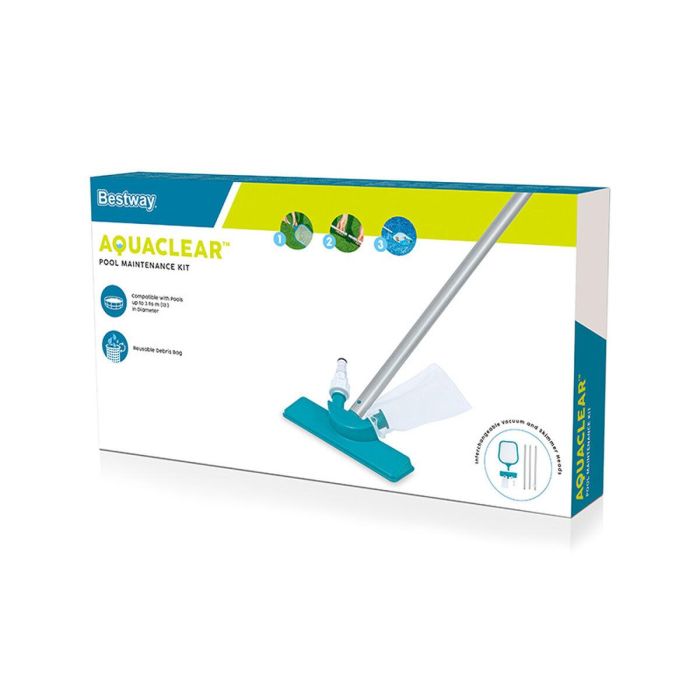 Bestway 58013 - Kit de Mantenimiento para Piscina con Pértiga de 174 cm y Skimmer 2 Bestway 58013 - Kit de Mantenimiento para Piscina con Pértiga de 174 cm y Skimmer 2