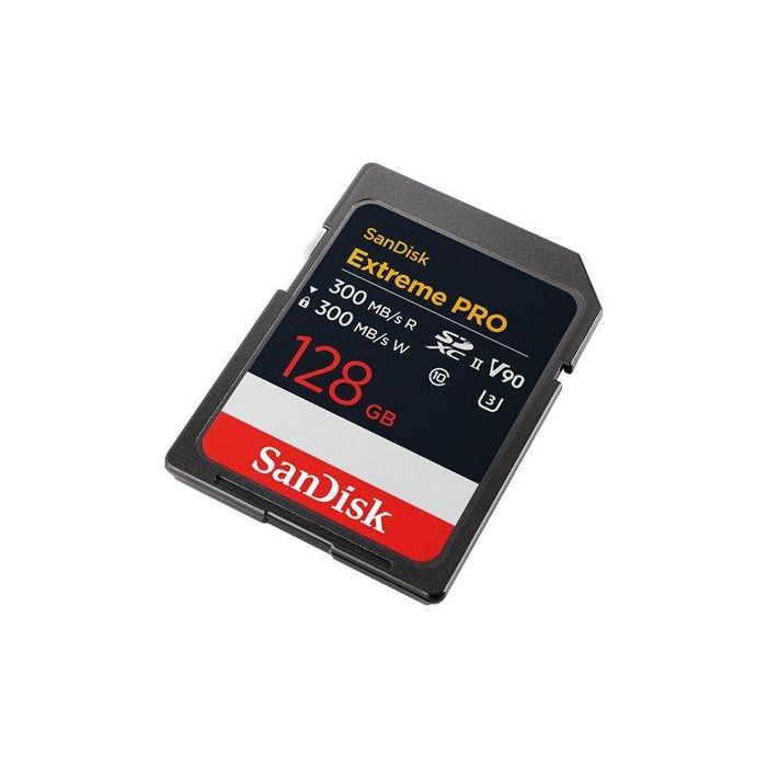 Sandisk Extreme PRO 128GB SDXC UHS-II Clase 10 V90 Tarjeta de Memoria, 300 MB/s Lectura, 300 MB/s Escritura 1