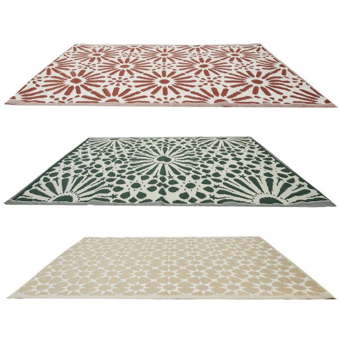 Home Deco Factory Alfombra Interior/Exterior 120x180 cm con Motivos Geométricos de Plástico PP 2