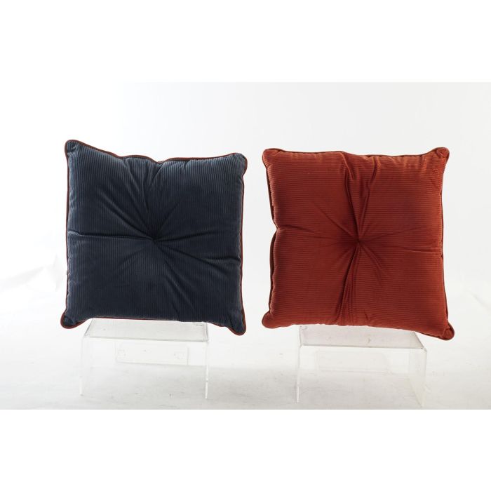 DKD Home Decor Cojin Scandi Decorativo Azul y Rojo en Poliéster con Botón, 10x40x40 cm - Pack de 4 Unidades Surtidas 2 DKD Home Decor Cojin Scandi Decorativo Azul y Rojo en Poliéster con Botón, 10x40x40 cm - Pack de 4 Unidades Surtidas 2