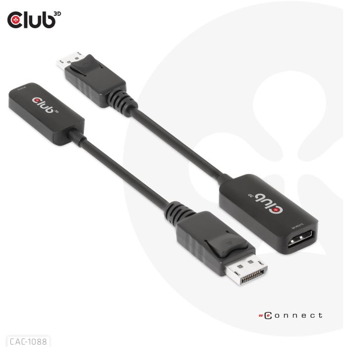 Club3D Adaptador DisplayPort 1.4 a HDMI HDR 8K60Hz / 4K120Hz Activo - Conector Macho a Hembra - 0.21m 7 Club3D Adaptador DisplayPort 1.4 a HDMI HDR 8K60Hz / 4K120Hz Activo - Conector Macho a Hembra - 0.21m 7