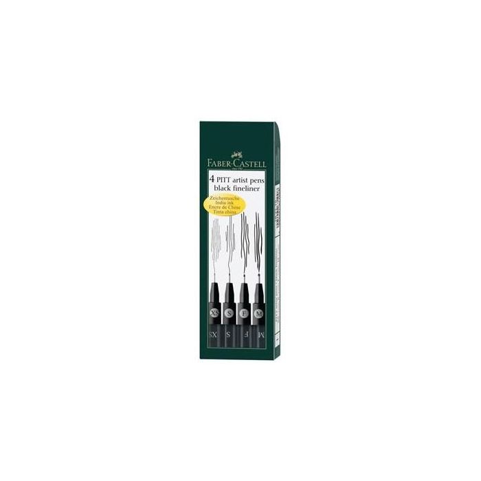 FABER-CASTELL Tuschestift Pitt Artist Pen Farbe 199 4x 1 FABER-CASTELL Tuschestift Pitt Artist Pen Farbe 199 4x 1