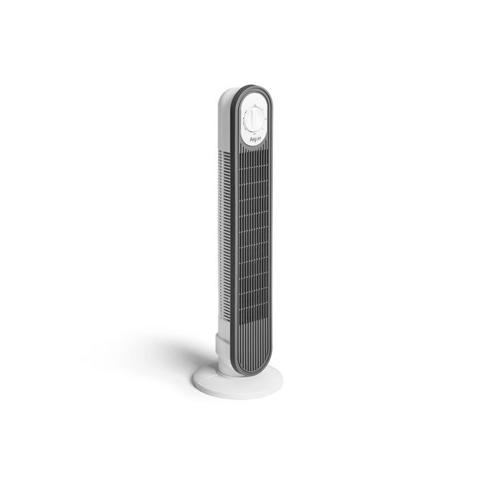 Argon Ventilador Torre Giratoria 45W Blanco Gris 22x78x22cm 3 Velocidades Oscilación 90°