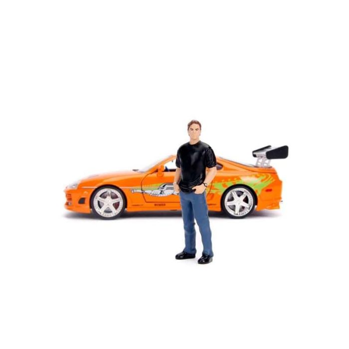 Coche metal supra fast&furious con figura brian escala 1:24 7 Coche metal supra fast&furious con figura brian escala 1:24 7