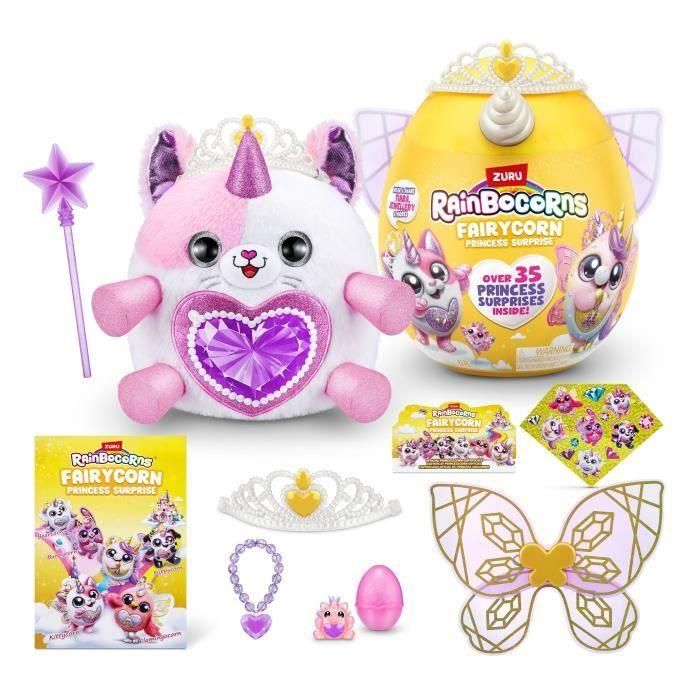 Zuru ZUR1721286193678 Peluche Interactivo Fairycorn Princess S6 - 6 Princesas Hadas para Coleccionar con +35 Sorpresas