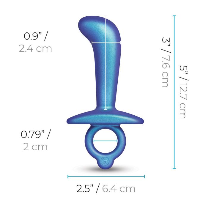 Plug Anal B-Vibe Azul (7,6 cm) 5