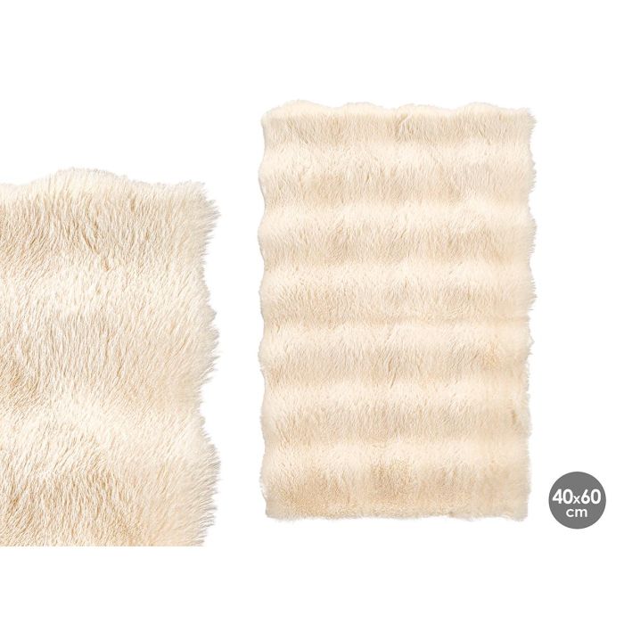 Berilo Alfombra Pelo Relieve 40x60 cm Beige (Set de 12)