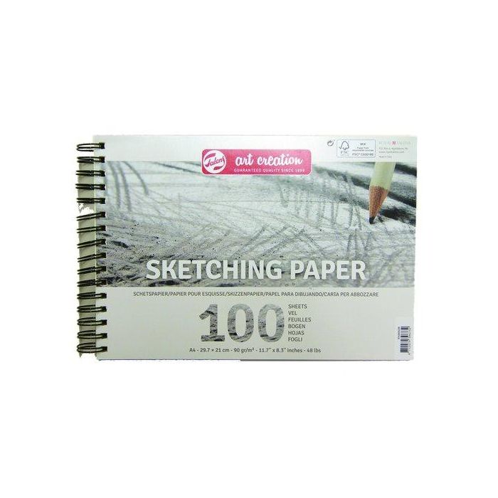 Bloc De Dibujo Talens Art Creation Esbozo Con Espiral Liso A4 90G 100H