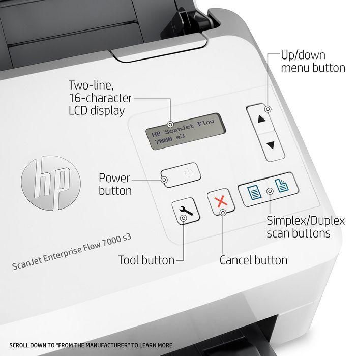 Escáner HP ScanJet Enterprise Flow 7000 S3 75 ppm 13 Escáner HP ScanJet Enterprise Flow 7000 S3 75 ppm 13