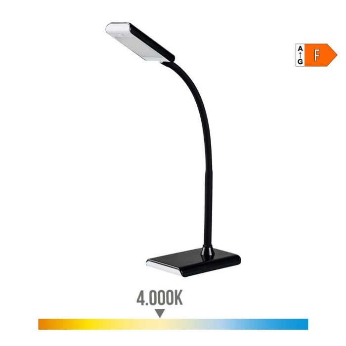 Flexo led 7 W 400 lm 4000 k color negro 13 x 9 x 33 cm