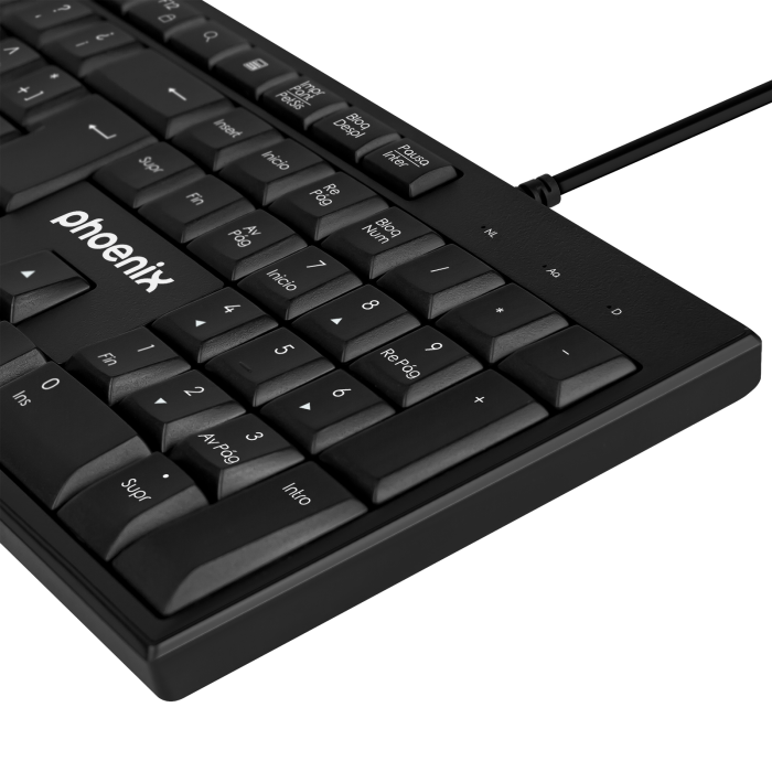 Phoenix technologies Teclado Multimedia K100 USB Negro 5