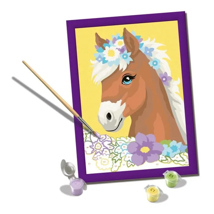 Ravensburger 25906 Kit Pintura por Números Caballo Florido 18 x 24 cm, a partir de 7 años 1 Ravensburger 25906 Kit Pintura por Números Caballo Florido 18 x 24 cm, a partir de 7 años 1