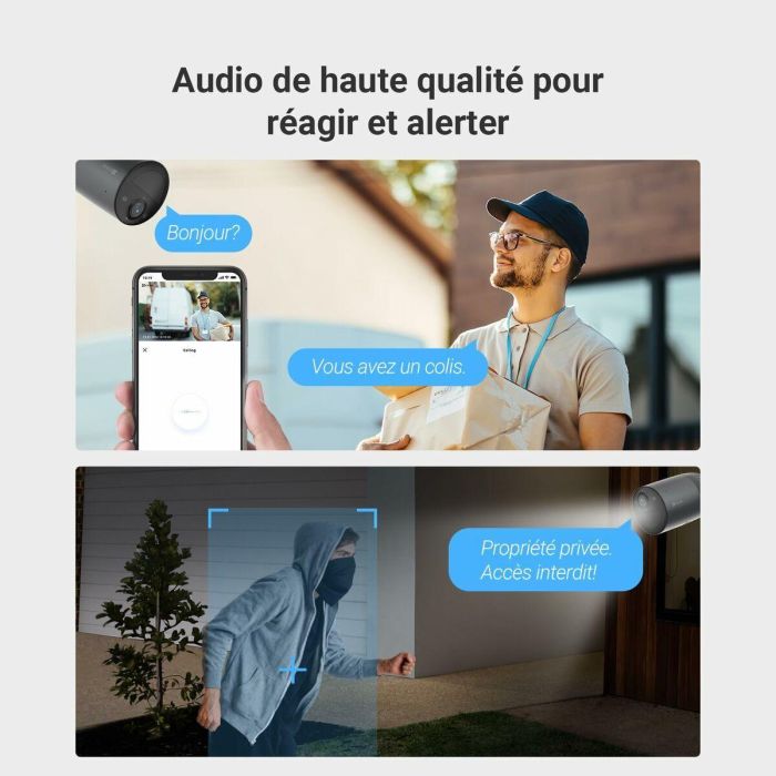 Ezviz EZV1725922648383 Cámara de vigilancia 4K con batería, visión nocturna a color, detección por IA y Wi-Fi 6 9