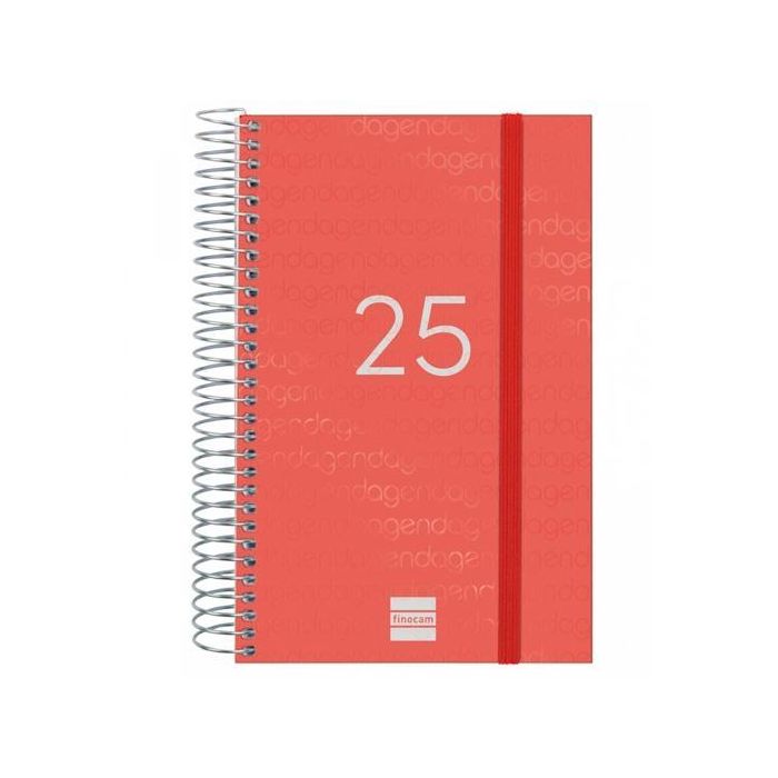 Finocam Agenda Anual Year Espiral E5-117x181 mm 1Dp Rojo 2025 Finocam Agenda Anual Year Espiral E5-117x181 mm 1Dp Rojo 2025