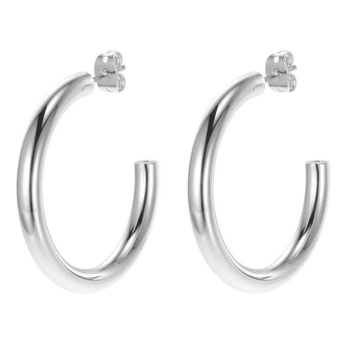 Pendientes Mujer Michael Kors SMALL HOOP Acero Inoxidable Plateado Pendientes Mujer Michael Kors SMALL HOOP Acero Inoxidable Plateado
