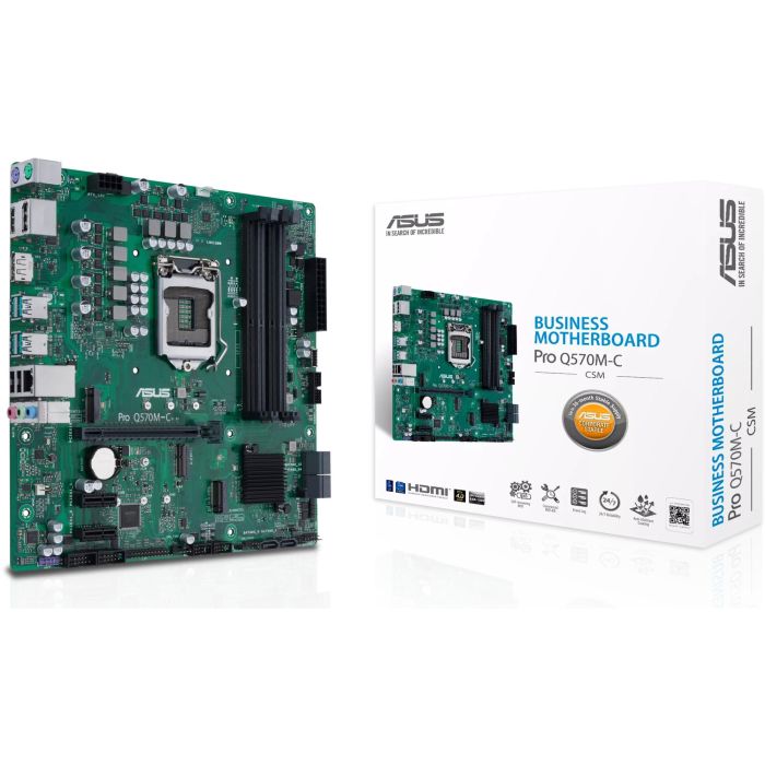 ASUS Q570M-C/CSM Placa base micro ATX Intel LGA 1200, Chipset Intel Q570, DDR4 hasta 128 GB 0 ASUS Q570M-C/CSM Placa base micro ATX Intel LGA 1200, Chipset Intel Q570, DDR4 hasta 128 GB 0