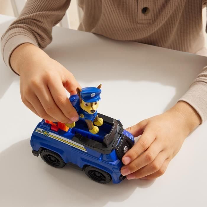 Spin Master 6071210 Vehículo Clásico Patrulla Canina Chase Coche de Policía de Juguete con Ruedas Funcionales para Niños +3 Años 4