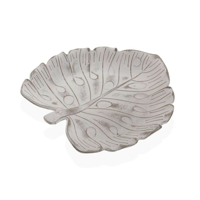 Centro de Mesa Versa Blanco Hoja 17 x 3 x 28 cm Centro de Mesa Versa Blanco Hoja 17 x 3 x 28 cm
