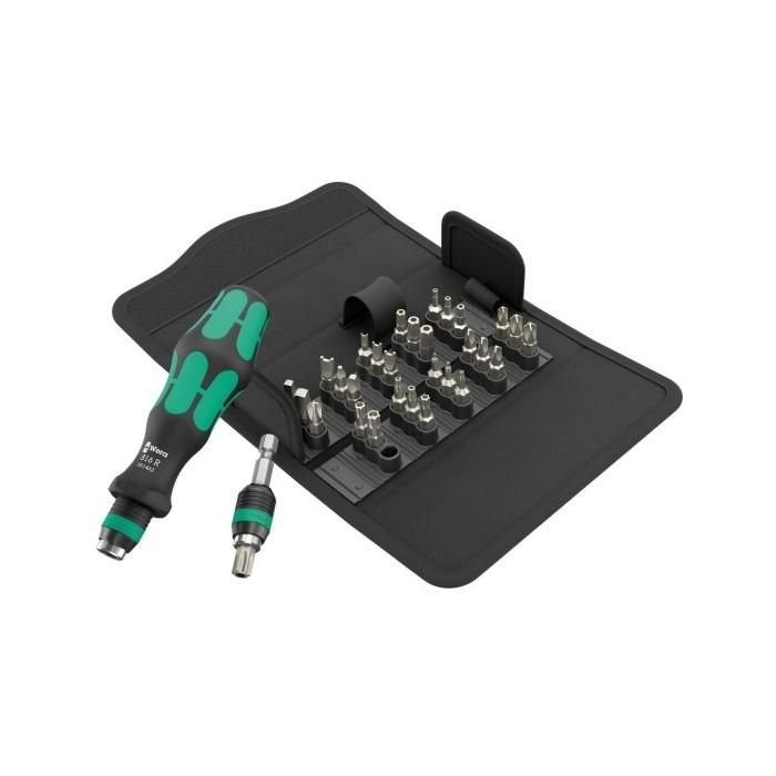 Wera 05057114001 Kraftform Kompakt 71 Security, Juego de 30 Puntas surtidas (Torx Plus, Horquilla, Cuadrada, Hexagonal) 1/4"