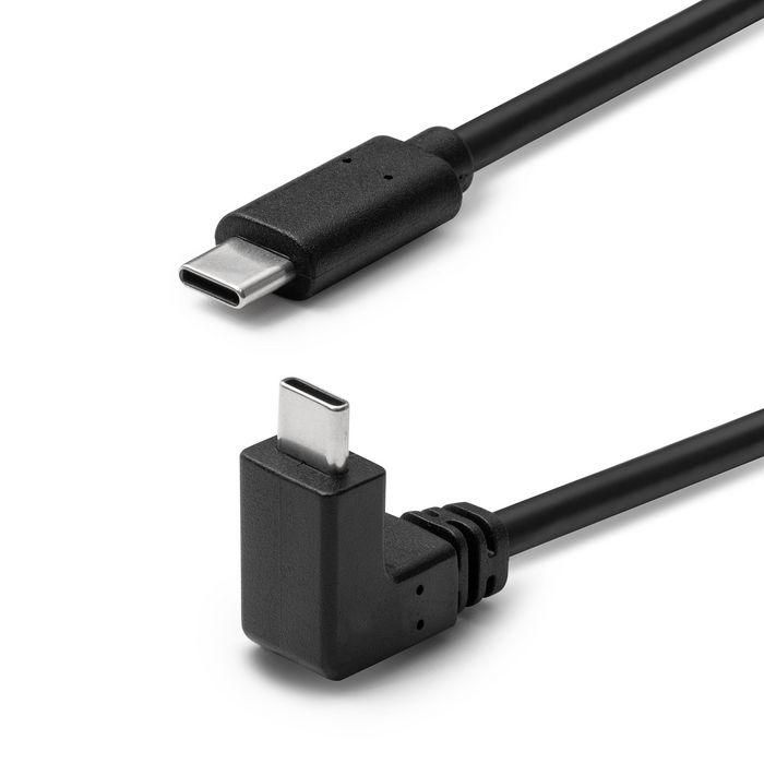 MicroConnect USB-C 3.2 Gen2 cable, black. 3m with angled connector MicroConnect USB-C 3.2 Gen2 cable, black. 3m with angled connector
