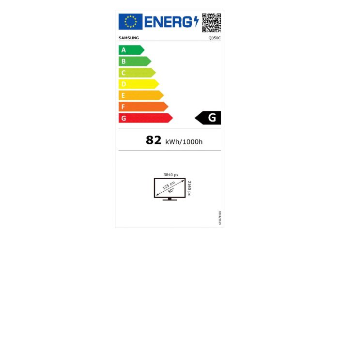 SAMSUNG QB50C Pantalla Profesional 50" 4K UHD Smart Signage Tizen 16/7 Wifi 14
