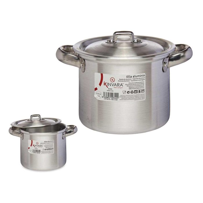 Olla de Aluminio Kinvara 14 cm 1.5 L - Plata, Apto Gas/Horno/Lavavajillas (6 Unidades) Olla de Aluminio Kinvara 14 cm 1.5 L - Plata, Apto Gas/Horno/Lavavajillas (6 Unidades)
