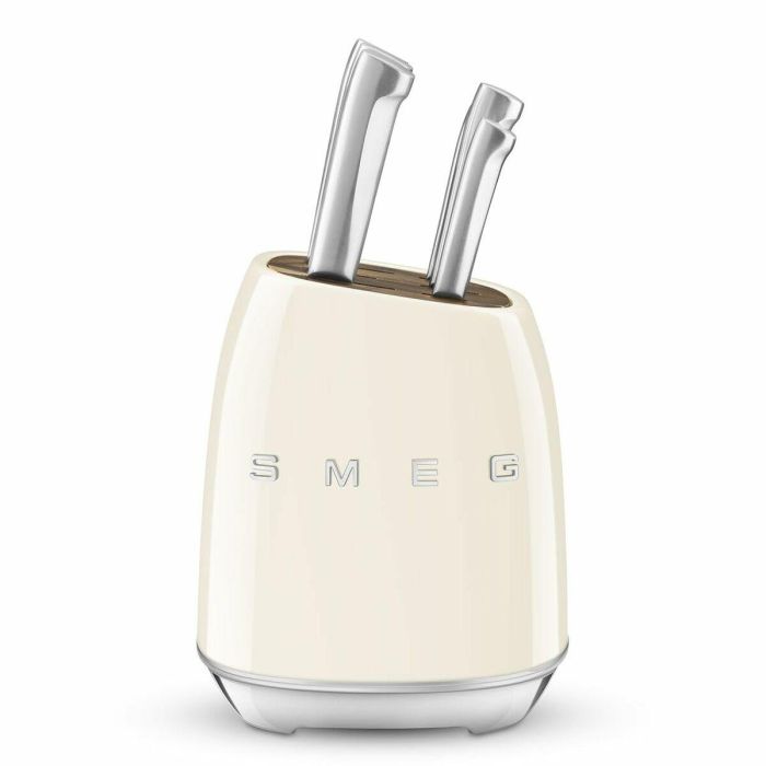 Juego de Cuchillos de Cocina y Soporte Smeg KBSF02CR Crema 0 Juego de Cuchillos de Cocina y Soporte Smeg KBSF02CR Crema 0