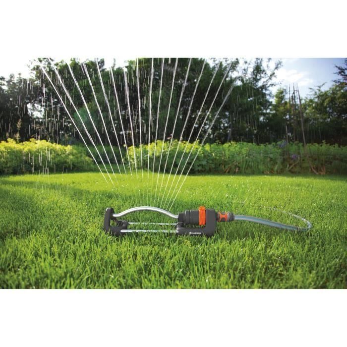 Gardena Aspersor oscilante Aqua s, cobertura 90-220m², alcance 7-17m, gris/naranja 4 Gardena Aspersor oscilante Aqua s, cobertura 90-220m², alcance 7-17m, gris/naranja 4