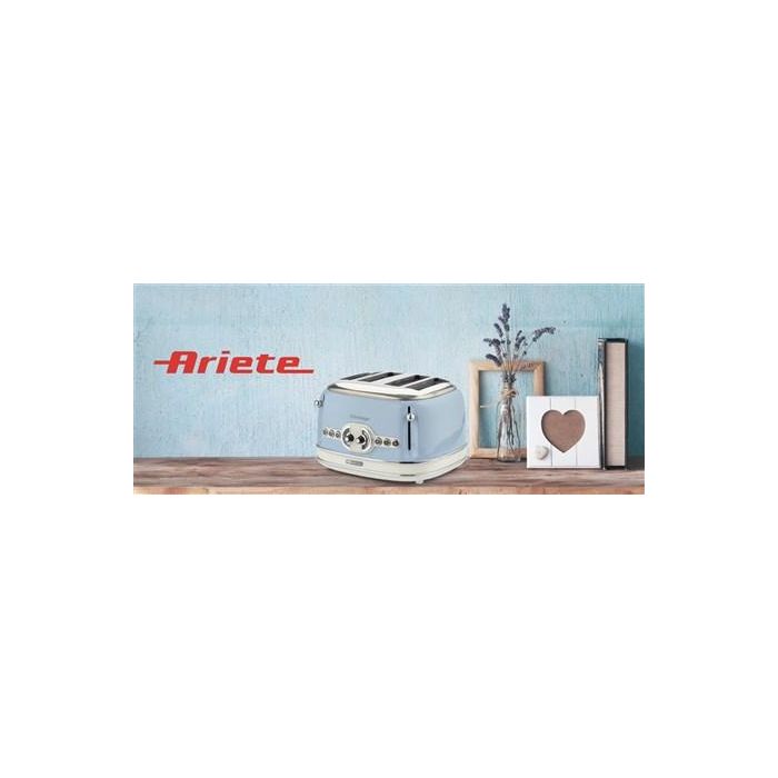 Ariete 156/05 Tostador de 4 Ranuras, 6 Niveles de Tueste, Función Descongelar y Recalentar, Bandeja Recogemigas Extraíble, Azul 2 Ariete 156/05 Tostador de 4 Ranuras, 6 Niveles de Tueste, Función Descongelar y Recalentar, Bandeja Recogemigas Extraíble, Azul 2
