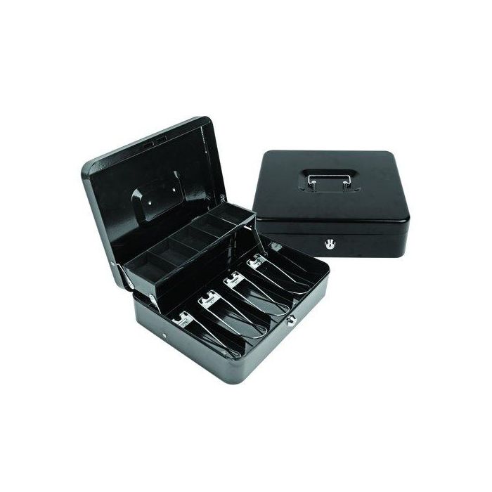 Caja De Caudales Forofis 30X24X9 Cm 2 Pisos Negro