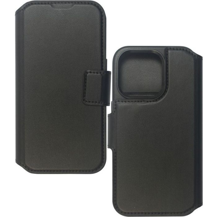 eSTUFF iPhone 16 INFINITE MILAN Wallet Cover - Black - 87% recycled material 1 eSTUFF iPhone 16 INFINITE MILAN Wallet Cover - Black - 87% recycled material 1