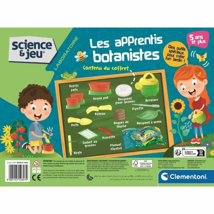 Clementoni CLE8005125528479 Aprendices de botánicos - Kit científico de botánica con herramientas de jardinería +5 años 1 Clementoni CLE8005125528479 Aprendices de botánicos - Kit científico de botánica con herramientas de jardinería +5 años 1