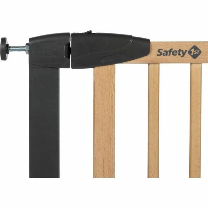 SEGURIDAD 1º SIMPLY CLOSE WOOD & META, Presión, 73-80 cm (Max. 94cm), sin tornillos ni taladros, Apertura con una sola mano, Madera y Grafito 4