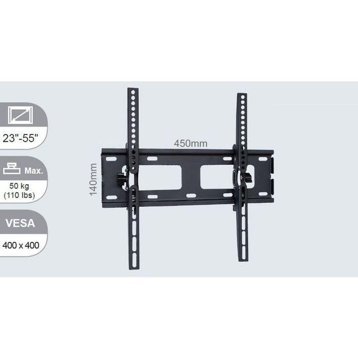 Vivolink Soporte a pared fijo con inclinación para monitor TV 23" a 55" máx. 50kg VESA Vivolink Soporte a pared fijo con inclinación para monitor TV 23" a 55" máx. 50kg VESA