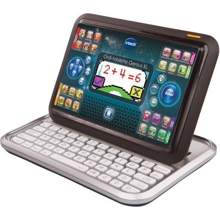 VTECH Ordi-Tablet Genius XL Color Negro - 2 en 1 - Convertible a Portátil - Pantalla Color - 5+ Años