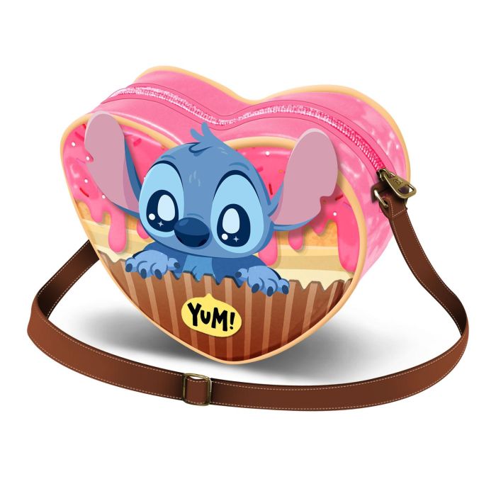 Bolso Corazón Casual Muffin Disney Lilo y Stitch Rosa