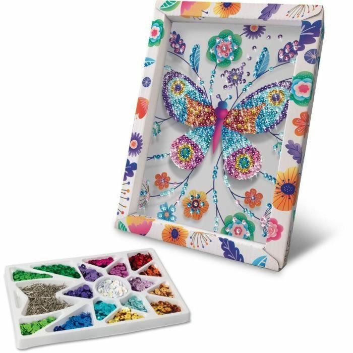Lansay LAN3181860203255 Kit de Manualidades: Ilustración Decorativa con Lentejuelas de Mariposas Lansay LAN3181860203255 Kit de Manualidades: Ilustración Decorativa con Lentejuelas de Mariposas