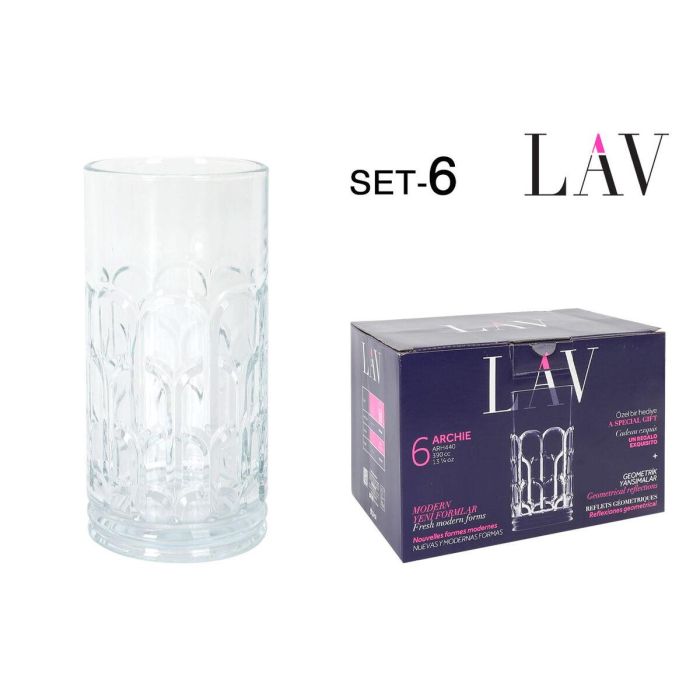 Set de Vasos LAV Archie 0,39 L 6 Piezas (4 Unidades) 1 Set de Vasos LAV Archie 0,39 L 6 Piezas (4 Unidades) 1