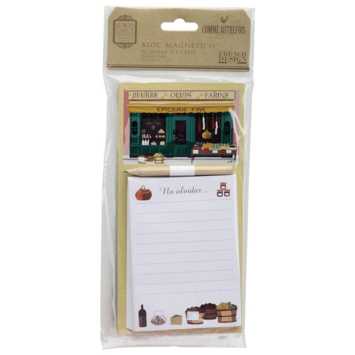 Cook Concept Bloc Magnético 50 Hojas Surtidas 10x20 cm con Lápiz 1