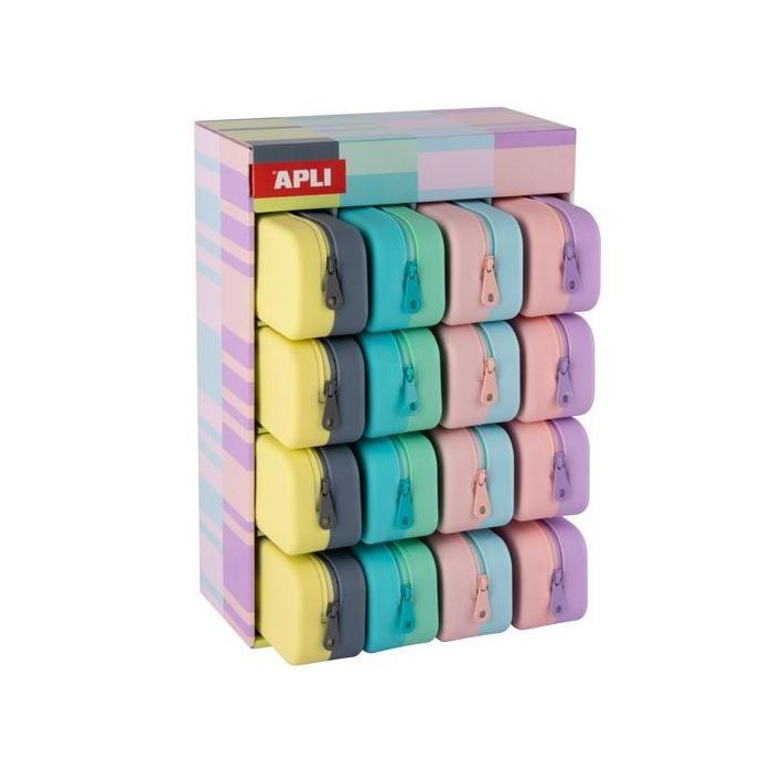 Apli Estuche Silicona Bicolor Nordik Pastel 185x55x75 mm 16 Unidades Apli Estuche Silicona Bicolor Nordik Pastel 185x55x75 mm 16 Unidades