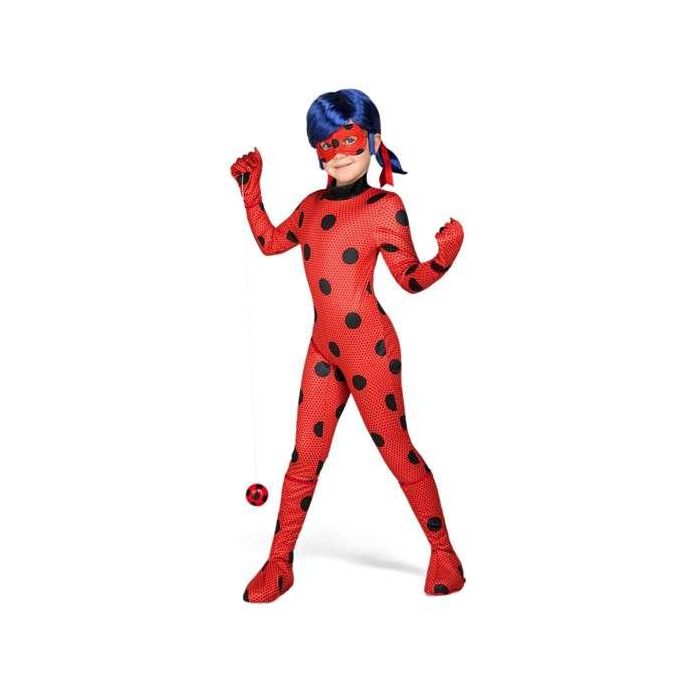 Disfraz ladybug con mono, guantes, cubre botas, antifaz, peluca, yo-yo y pendientes talla 9-11 años Disfraz ladybug con mono, guantes, cubre botas, antifaz, peluca, yo-yo y pendientes talla 9-11 años