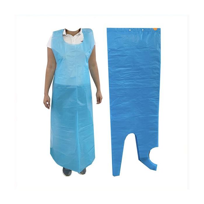 EuroStil Delantal desechable grande HDPE azul claro 100x150cm (50 unidades)
