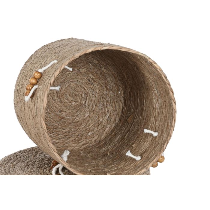 Cesta Basicos DKD Home Decor Natural 41 x 38 x 41 cm Set de 3 (2 Unidades) 3