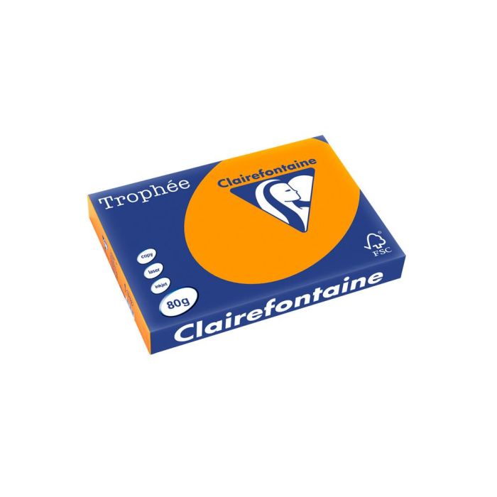 Papel Color Trophee A3 80 gr Naranja Intenso Paquete De 500 Hojas Papel Color Trophee A3 80 gr Naranja Intenso Paquete De 500 Hojas