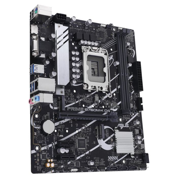 Asus Placa Base PRIME B760M-K D4, Intel LGA 1700, B760, 4 DDR4, VGA+HDMI, 4SATA+M.2, 2.5Gb LAN, 5USB 3.2+1USB-C, 90MB1DS0-M1EAY0, Micro ATX 3