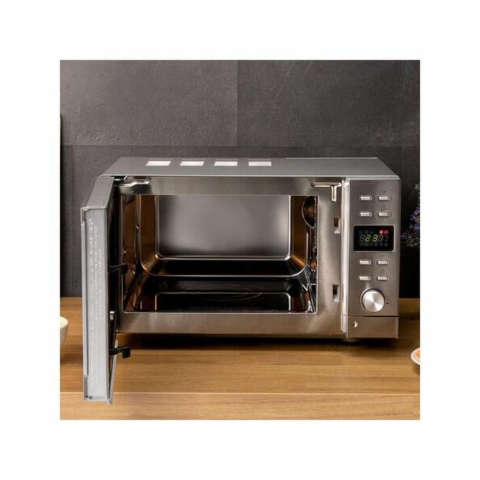 Cecotec 01398 Microondas Encimera Sin Plato Digital 20L 700W Negro Acero, 8 Programas, Descongelación, Interior Cerámico Fácil Limpieza 2