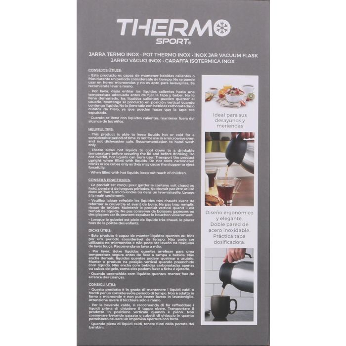 Jarra Termo Inox 1.5 Lt con Pulsador Thermosport (6 Unidades) 4 Jarra Termo Inox 1.5 Lt con Pulsador Thermosport (6 Unidades) 4