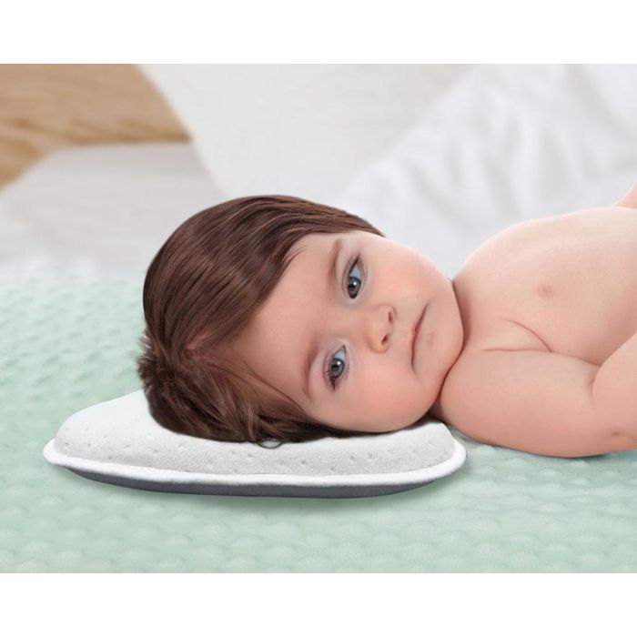 KioKids Almohada Ergonómica para Bebés Recién Nacidos +0 Meses. Previene la Plagiocefalia y Cabeza Plana. Suave y Blanca 1 KioKids Almohada Ergonómica para Bebés Recién Nacidos +0 Meses. Previene la Plagiocefalia y Cabeza Plana. Suave y Blanca 1