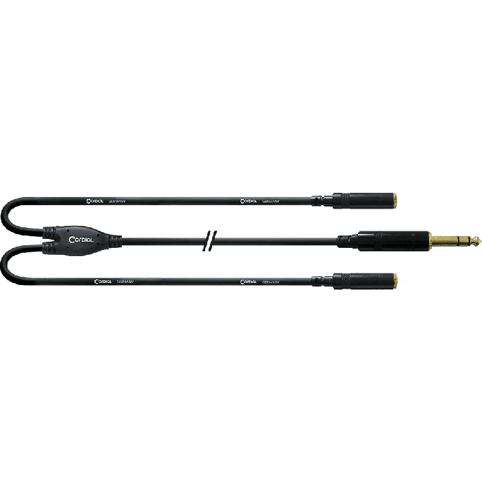 Cable Y Jack Estéreo/2 Mini-Jacks Estéreo Hembra 30 Cm